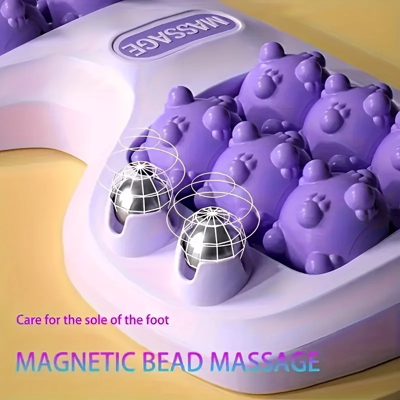 

Массажер для ног с 4-рядными роликами для акупрессуры для снятия мышц, портативный инструмент для релаксации домашнего использования