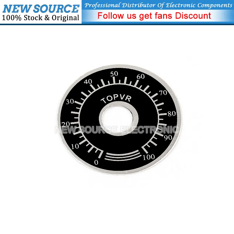 10pcs 0-100 WTH118 Knob Potentiometer Knob Scale Digital Scale Can Be Equipped with WX112 TOPVR