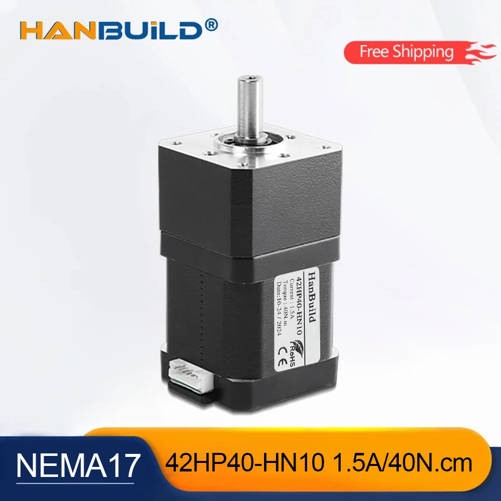 

42 квадратных шаговых двигателя с коробкой передач 42HP40-HN10 для работы вперед/назад с регулируемой скоростью