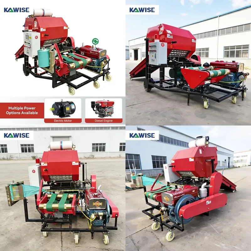 Silage Baler Wrapper for Cattle Farms Corn Silage Straw and Green Fodder Packing Use