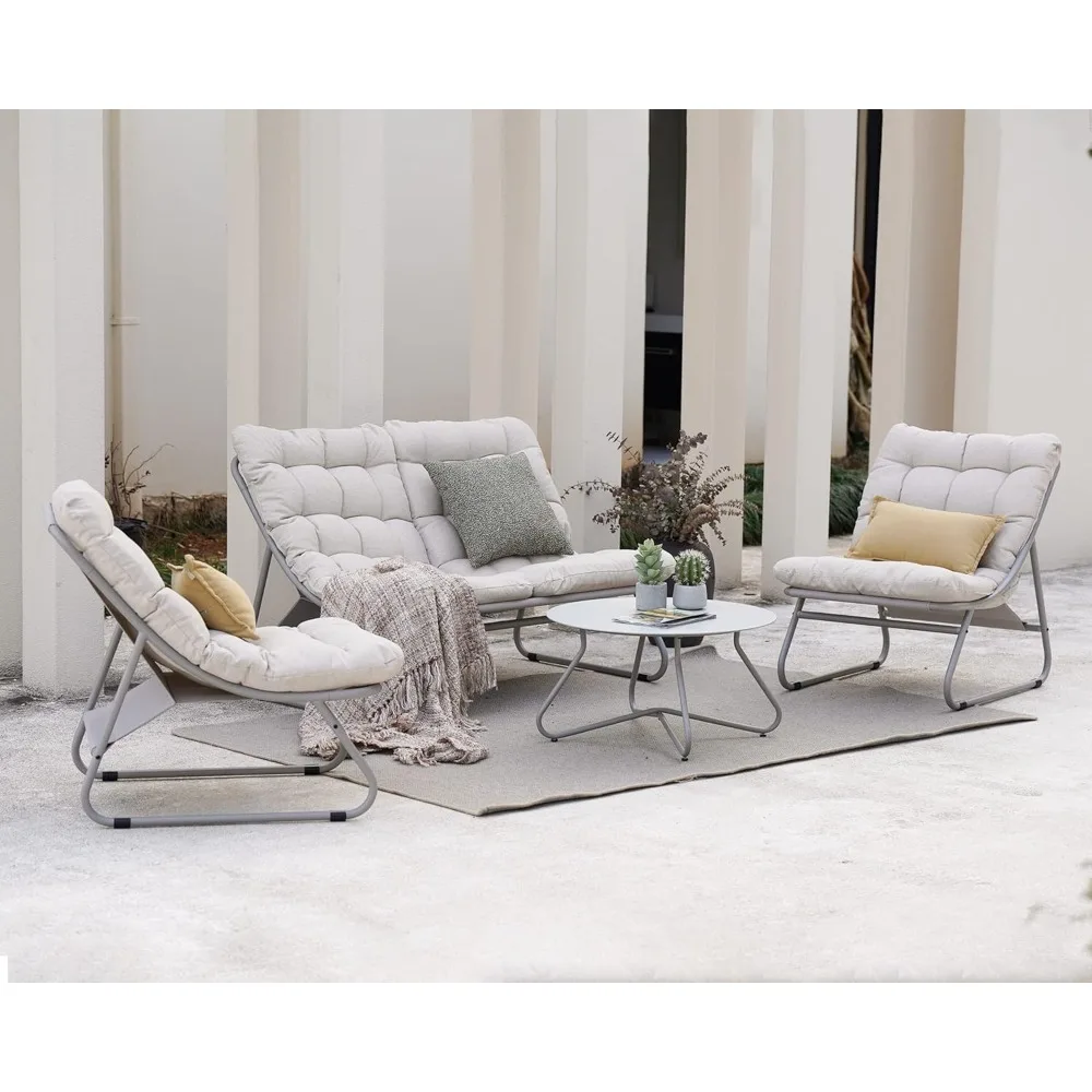 

Outdoor Sofa Set, Samba Patio Conversation Set with Coffee Table for Backyard,Garden,Porch,Poolside