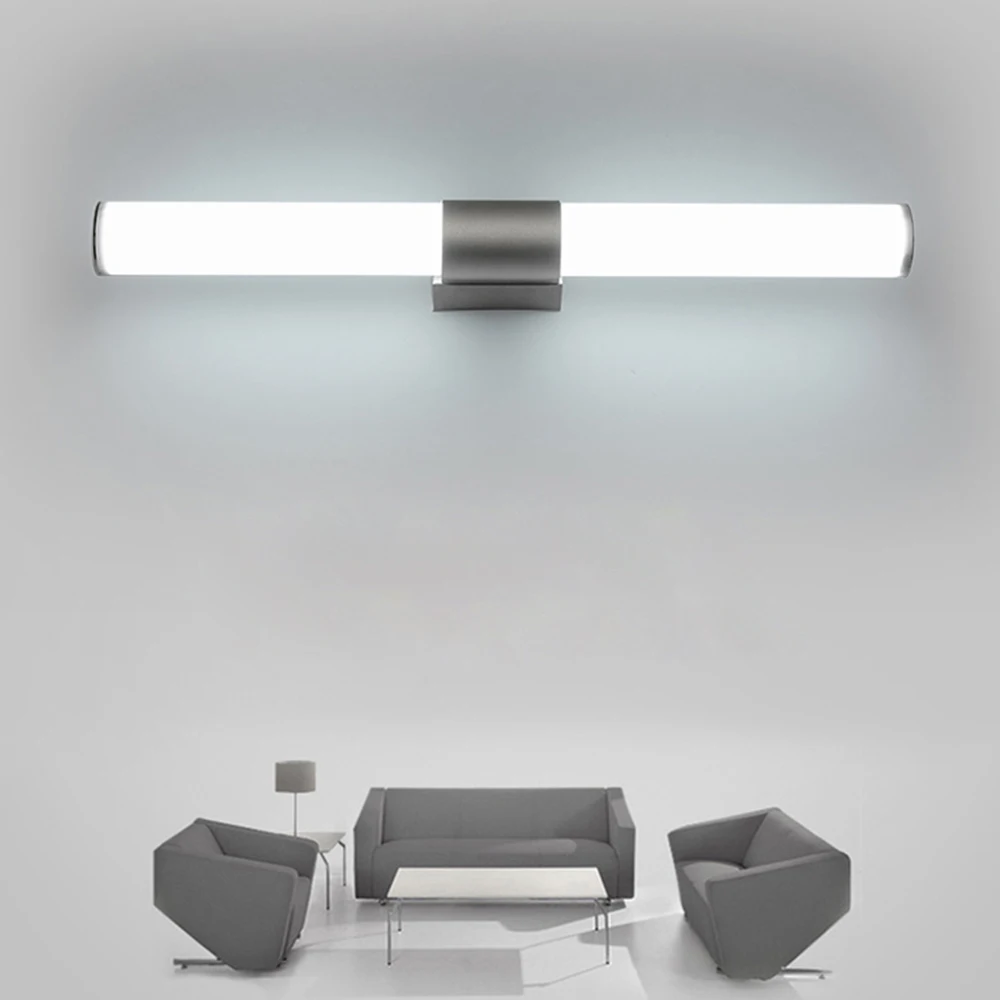 Impermeável LED Mirror Light, Lâmpadas de parede, Tubo moderno, Iluminação do banheiro, 12W, 16W, 22W, AC85-265V