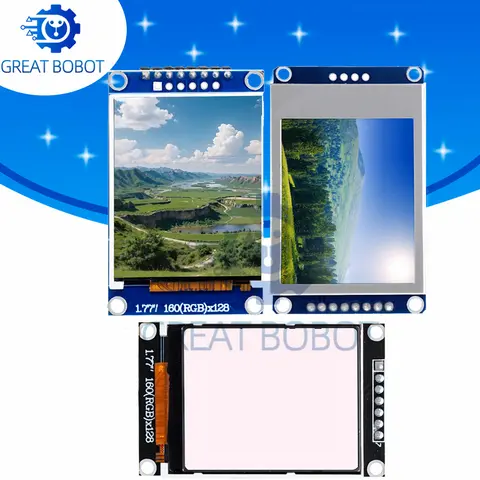 1.77/1.8 インチ フルカラー 128x160 SPI TFT LCD モジュール – Arduino DIY ディスプレイ プロジェクト用の ST7735S ドライバー