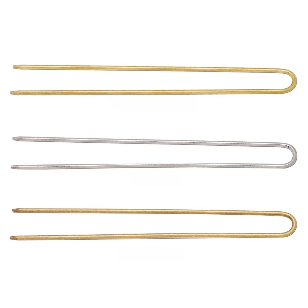 

13x130mm Brass Made Hair Stick,U Shape Hair Pin,hair Clips,sold 10pcs/pkg-100215