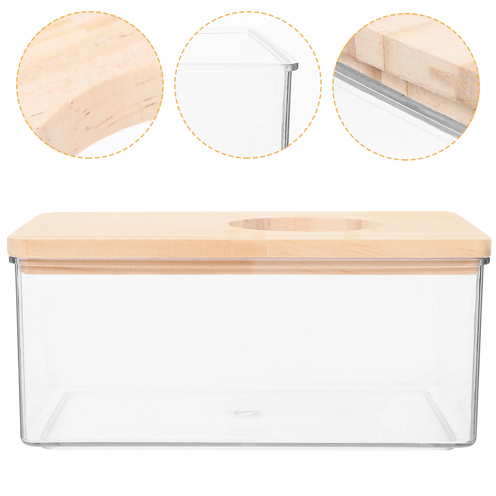 

2Pcs Small Hamster Bathroom Transparent Sand Bath Box Easy Clean Wear-Resistant Hamster Supply Sand Bath Box Wear- Bathtub