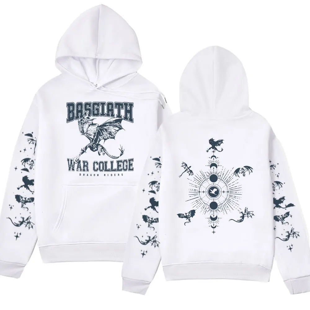 

Riorson House Basgiath War College Double-sided Printing Hoodie Dragon Rider Fourth Wing Vintage Aesthetic Sweatshirts Men Women