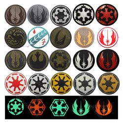Reflective Luminous Sticker 3D PVC Planet Jedi Order The Mandalore Bounty Hunter Boba Fett Emblem Embroidered Armband