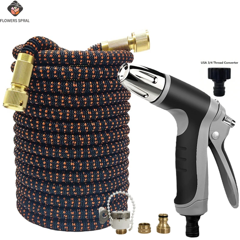 

1PCS Expandable Magic Extension Hose High-Pressure Water Gun Set, Adjustable, Used For Garden Irrigation And Car Washing Tools
