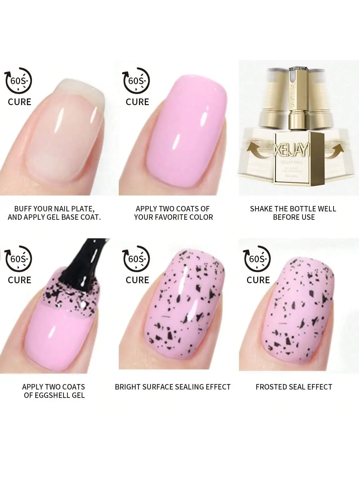 15ml Eggshell Gel Nail Polish Quail Egg Semi Permanent Nail Gel All For Manicure Soak Off UV LED Gel Varnish Nail Art Top Coat