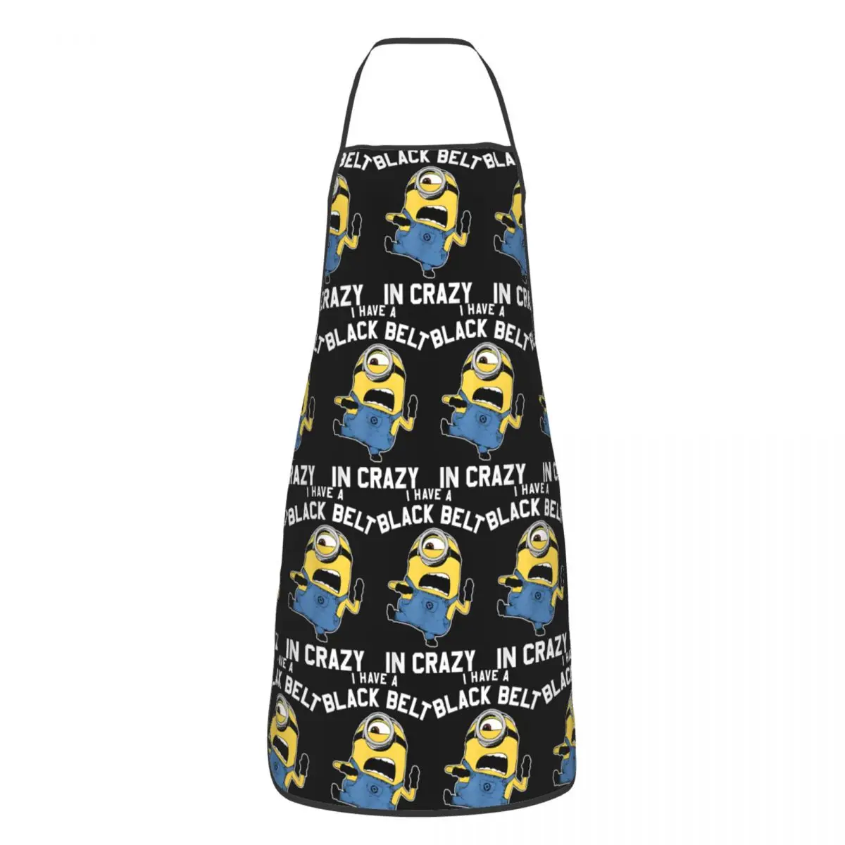 Custom Bib Black Belt In Crazy Aprons for Men Women Unisex Adult Chef Kitchen Cooking Despicable Me Tablier Cuisine Painting