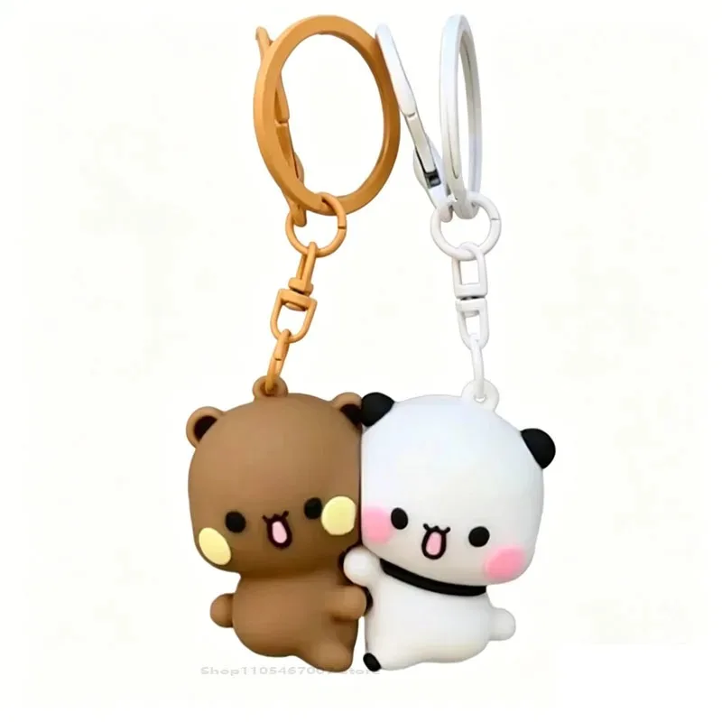 +-Cartoon Panda Bubu Dudu Magnetic Keychain Cute Backpack Pendant with Toy Figures Couple Accessories Ideal Fantasy Themed Gift view 4