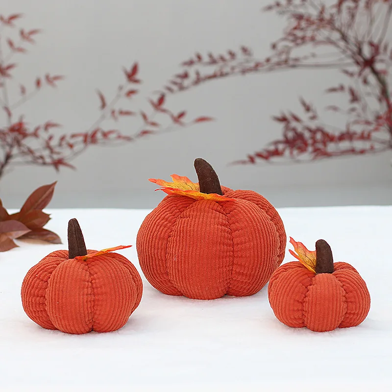 

3PCS 3D Pumpkin Throw Pillow, Pumpkin Plush Pillow Fleece Stuffed Pumpkins Decoration or Party Christmas Home Decor Halloween