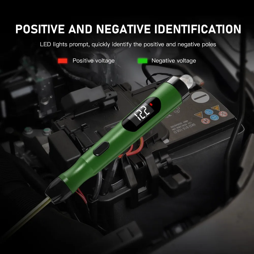 Professional P50 5V-30V Automotive Power Circuit Probe Tester Digital Voltage Test Pen for Garage Mechanic DIY Auto Repair