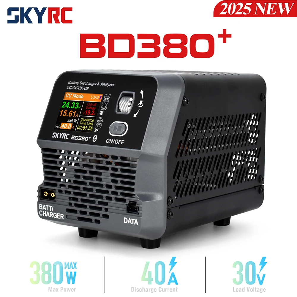SKYRC BD380+ Battery Discharger Analyzer 380W 40A 40V Four Modes CC/CP/CR/CV Battery Burst Power Boosted Designed for RC Models