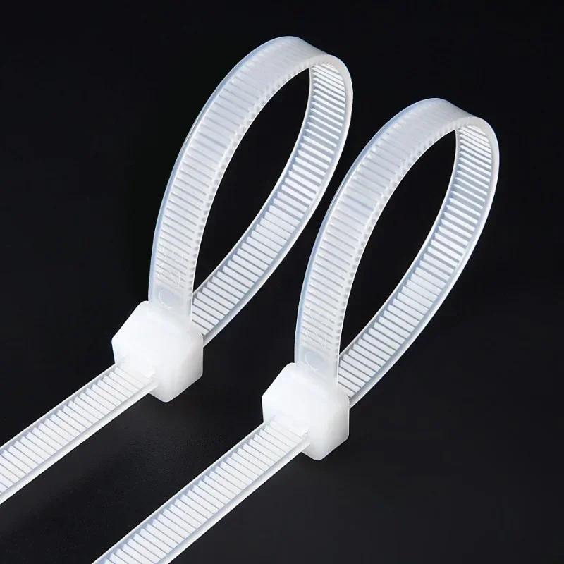 100pcs Nylon Cable Ties Self Locking Rope Straps Adjustable Cable Fastening Wrap Rope Straps Wholesale Desk Cable Management