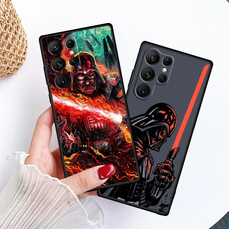 Heroic S-Star W-Wars Cool Robot For Samsung Galaxy S24 S23 S22 S21 S20 FE S10 S10E Plus Ultra Pro Lite 5G Black Soft Phone Case