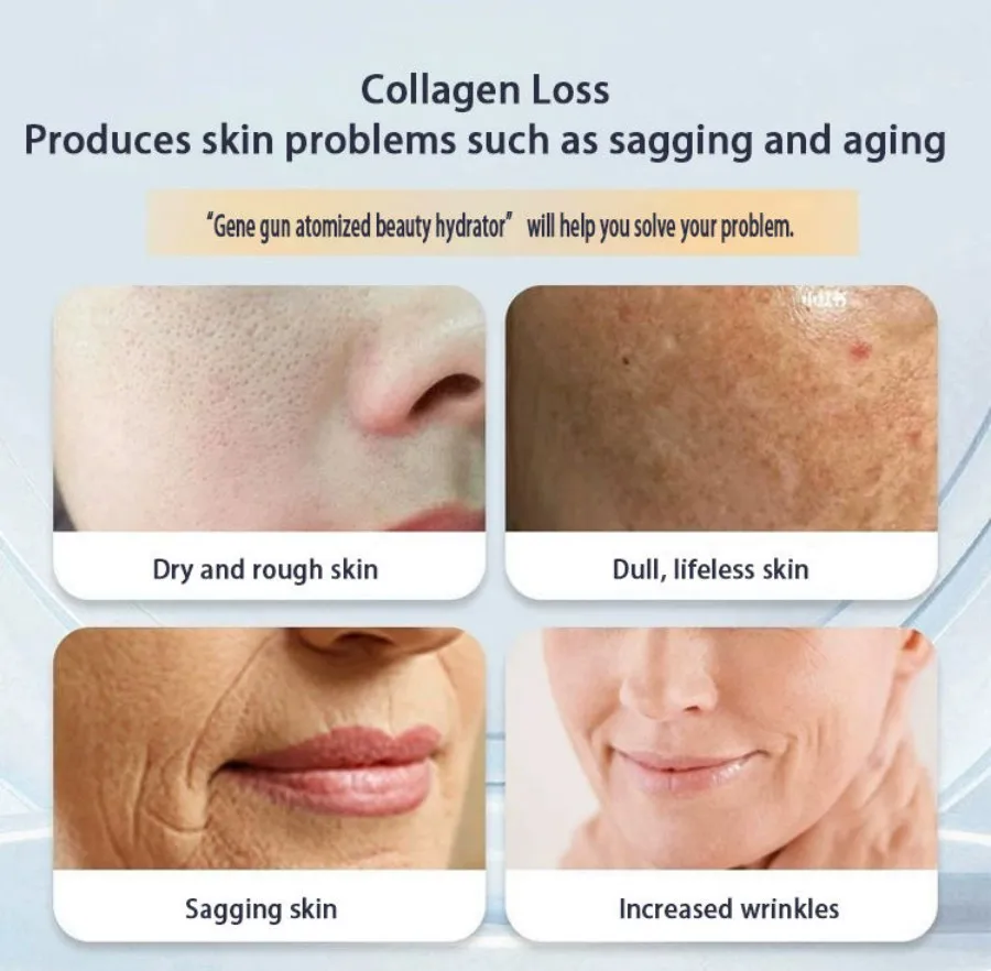 New High Pressure Gene Gun Facial Machine Mesogun Skin Rejuvenation Non Needle Anti-Wrinkle Water Light Mesotherapy Machine