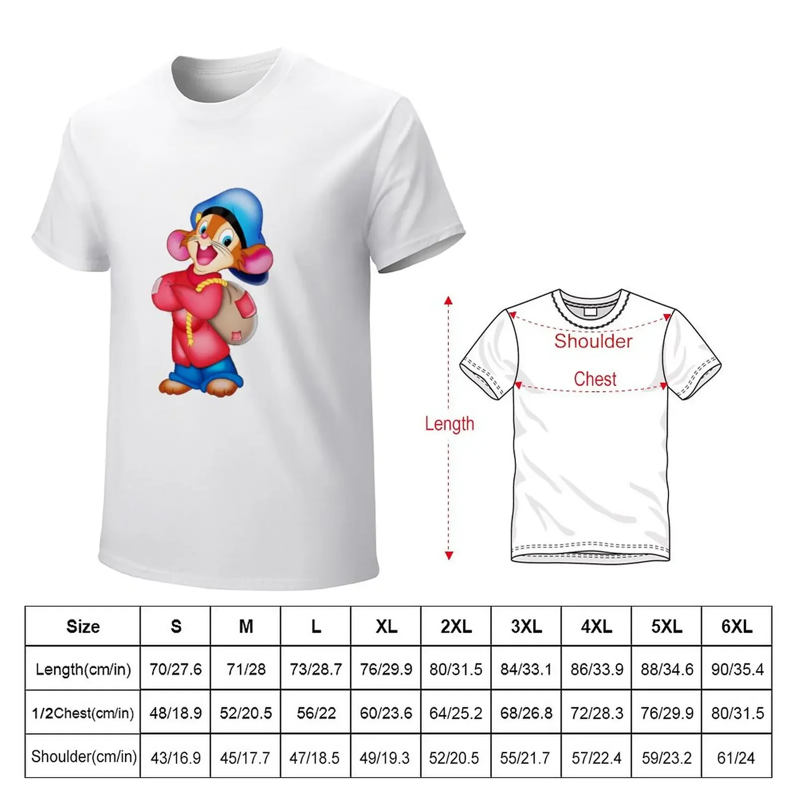 Happy Fievel - An American Tail T-Shirt animal prinfor boys oversized plus size tops t shirt men