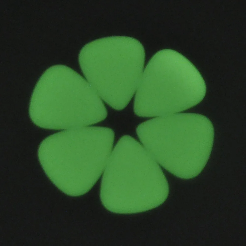 100pcs Heavy 0.96mm Celluloid 351 Guitar Picks Plectrums Glow In the Dark