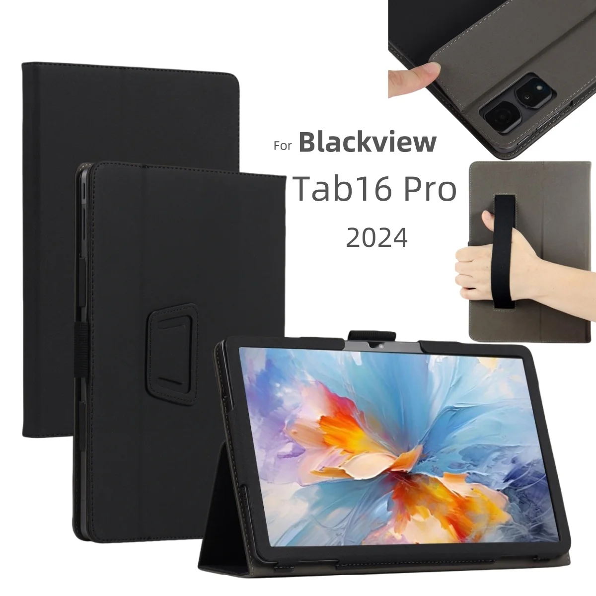 

Smart Case for Blackview Tab 16 Pro Tablet Case Folding Folio Stand Pu Leather Case for Blackview Tab16 Pro 11" 2024 Funda Cover