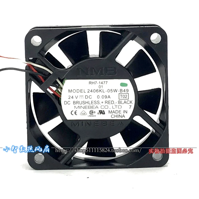 

ORIGINAL 2406KL-05W-B49 24V 0.09A 6015 60*60*15mm NEW COOLING FAN RADIATOR