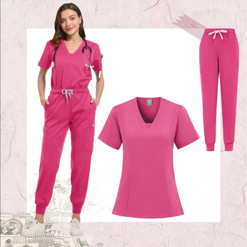 Medical Work Uniforms Nurse Accessories Operating Room Surgical Uniform High Quality Elastic Scrub Women Veterinary Uniform Soft