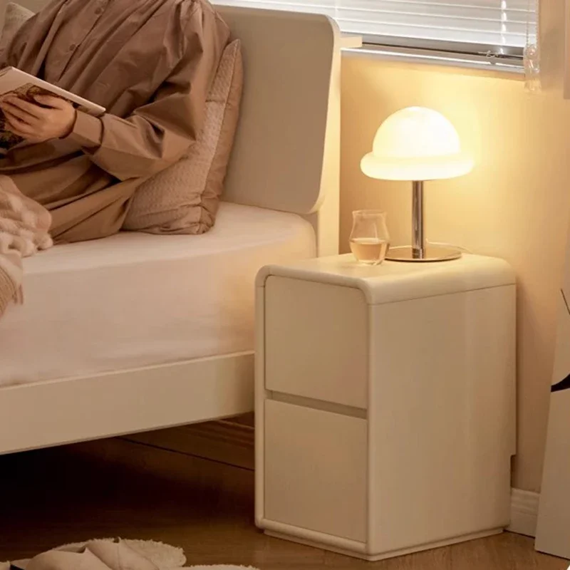 خزانة أنيقة ومبتكرة لغرفة النوم وغرفة المعيشة العصرية وموفرة للمساحة وخزانة زاوية بيضاء أثاث حديقة Mesitas De Noche