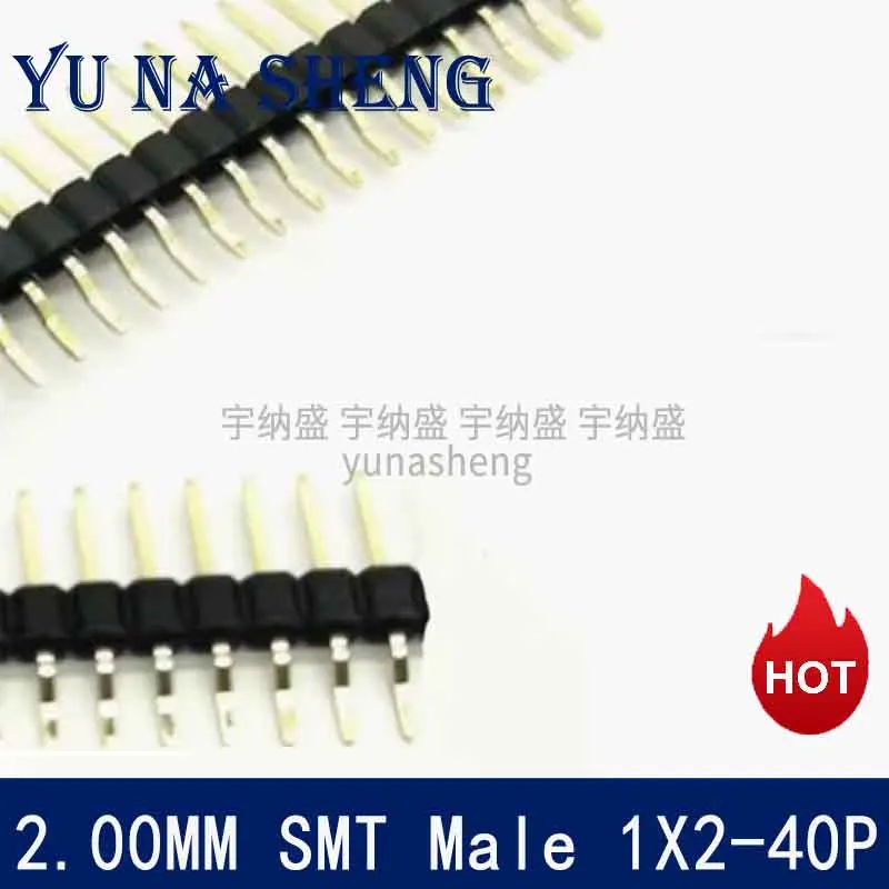 5PCS 2.0mm 2.0 SMT Single Double Row Male surface 1X40p 2*40p 40P PCB Board  Pin Header Connector Pinheader Lying  For Arduino