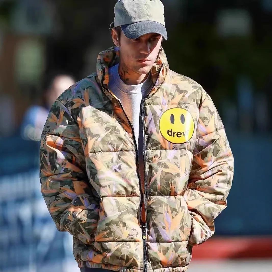 

Женская утепленная хлопковая куртка свободного кроя с воротником-стойкой в американском стиле, модная зимняя верхняя одежда для молодежи в городском стиле