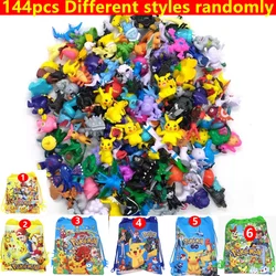 3-144 Pcs Pokemon Figuur Set Geschenkdoos Kerstcadeau Action Speelgoed Echt Pikachu Anime Figuur Pokemon Speelgoed Voor kinderen