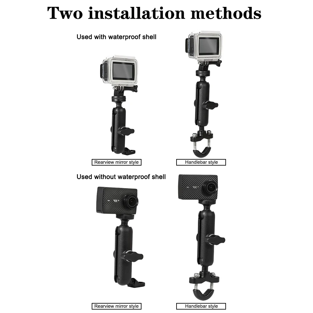 Bicycle Holder Bracket For Action Camera /Video Recorder Anti-shock Bike Handlebar Mount 360 Rotating Motorcycle Camera Holder