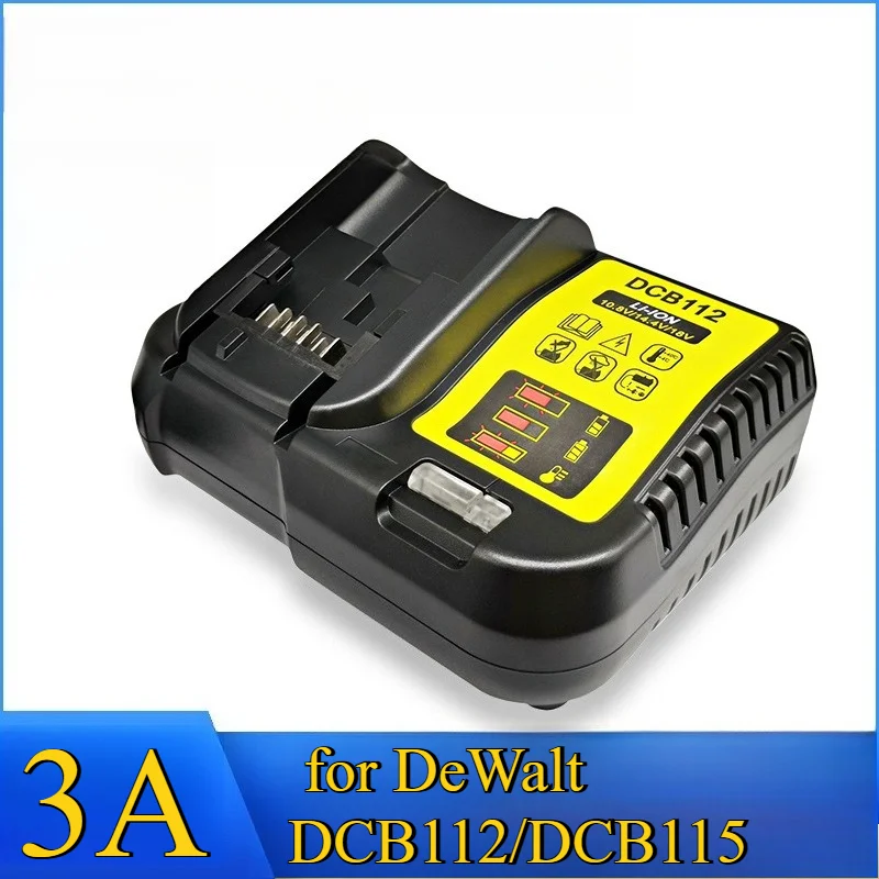 

Быстрое зарядное устройство 3A для литиевых батарей DeWalt 10,8–20 В — сменная зарядная док-станция, совместимая с электроинструментами DCB112/DCB115 MAX