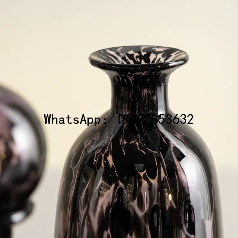 A2 Vintage high-end art glass vase - stylish creative home decor, perfect for model homes