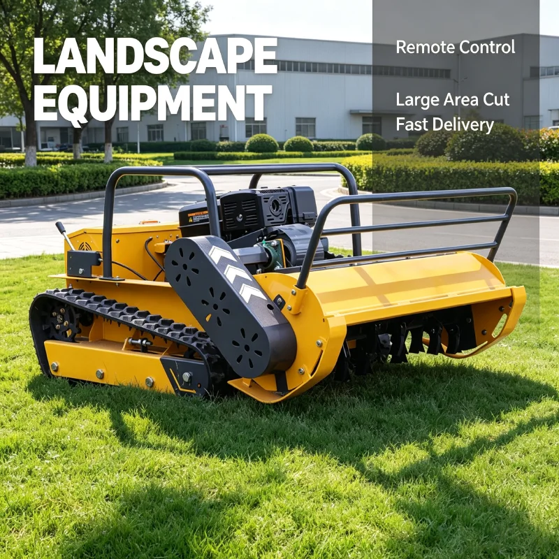 Customized CE EPA Heavy-Duty Electric Tracked Remote Control Robotic Mower Low Noise Heavy Duty for Lawn