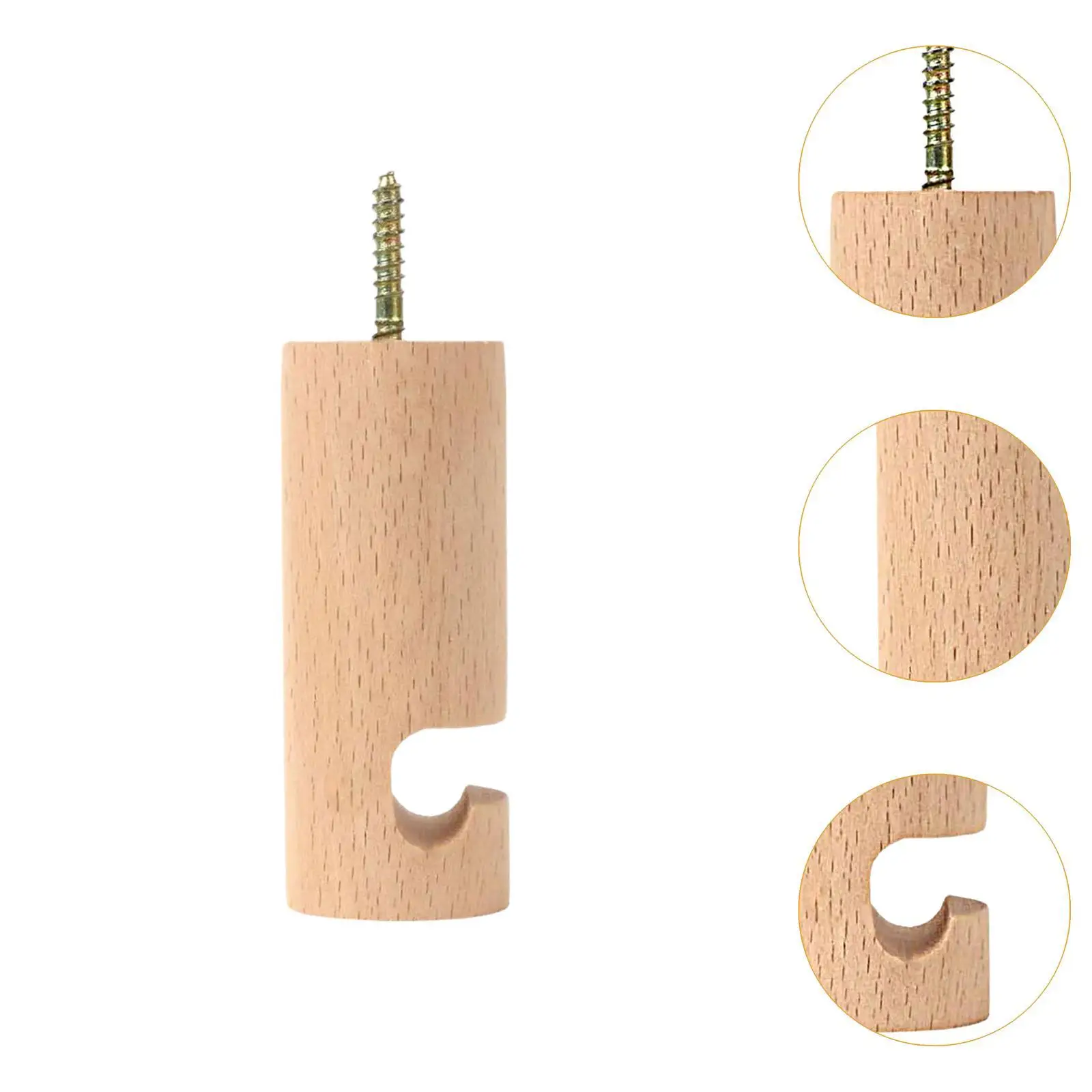 Stylish Wood Ceiling Hook Flower Pot Hanger Wall Mounted Hook for Hanging Baskets Lanterns Home