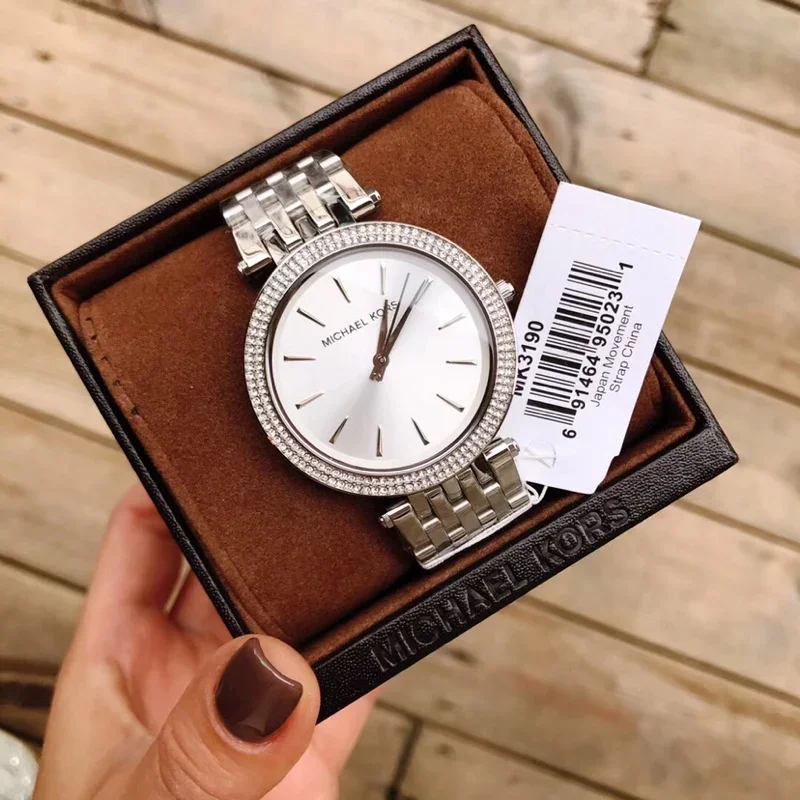 Michael Kors MK-3190 Women Diamond Inlaid Quartz Watch Luxury Design Fashion Waterproof Wristwatch Boxed Lady Exquisite Gift