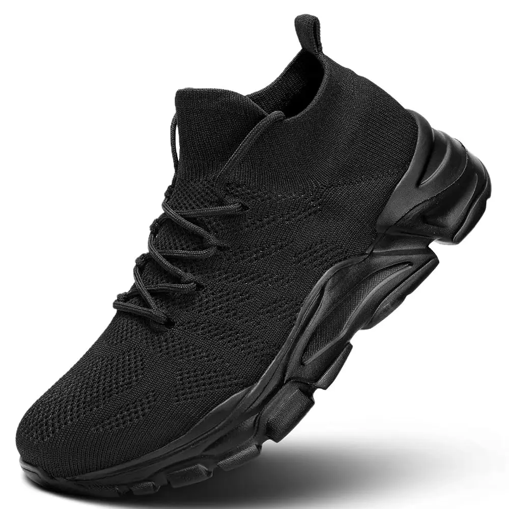 

Mens Walking Shoes Running Athletic Sports Sneakers Slip on Mesh Lightweight Breathable Tennis Gym Soft Sole