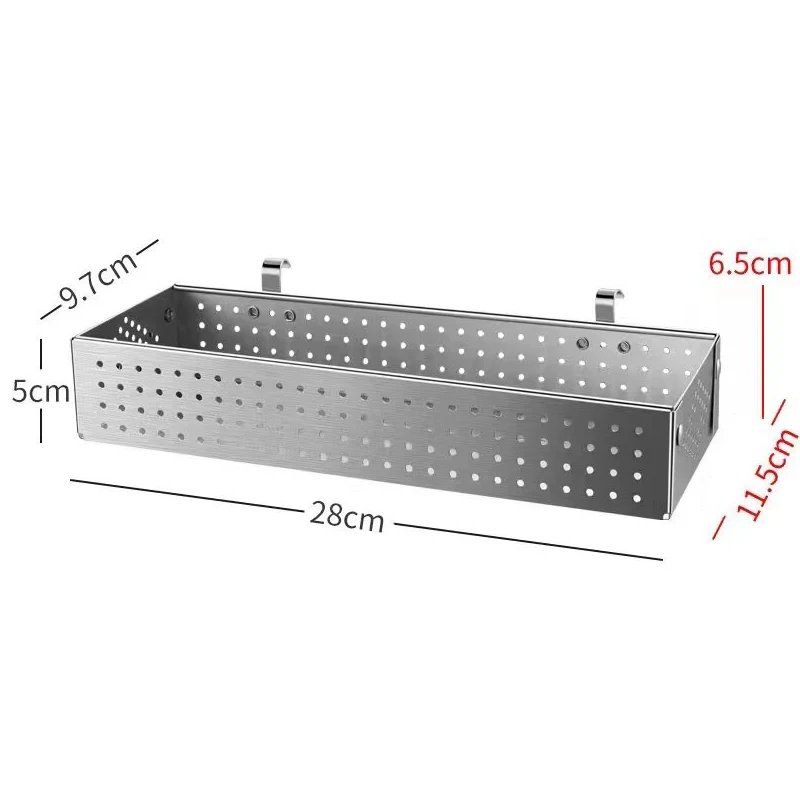 

Food Grade 304 Stainless Steel Perforated Utensil Organizer, Hanging Drain Cutlery Tray for Disinfection Cabinet, Quality