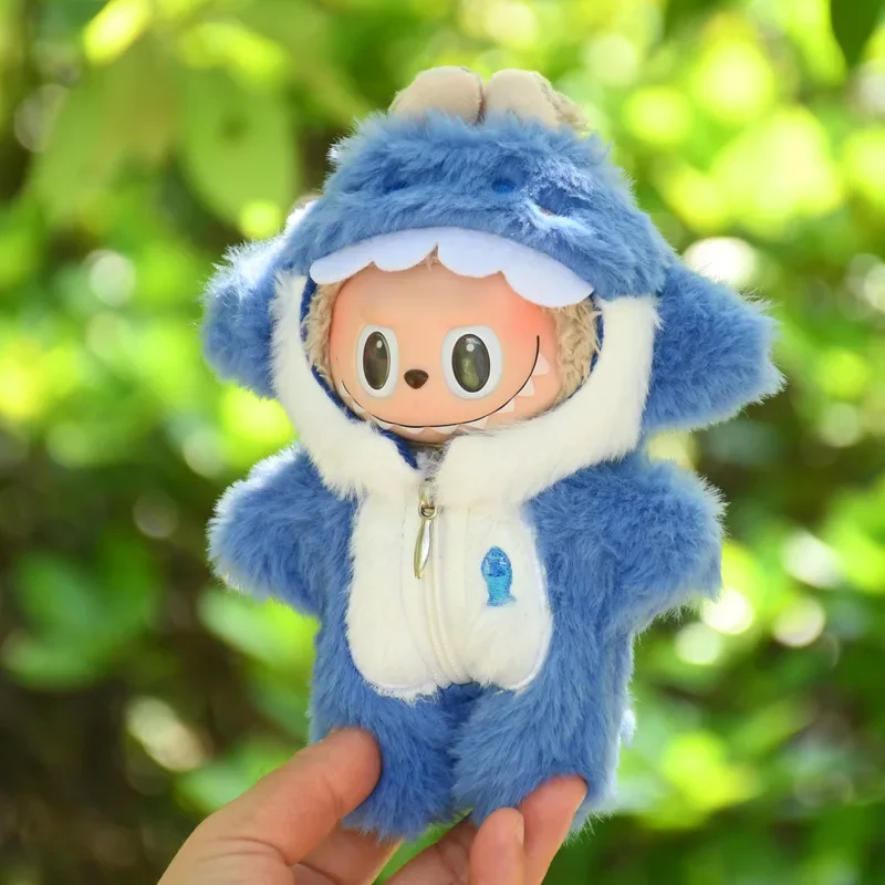 17 centimetri Carino Mini Peluche Vestiti della Bambola Vestito Accessori per la Corea Kpop Eso Labubu Idol Bambole Squalo Tutina Abbigliamento FAI DA TE Ragazza regalo