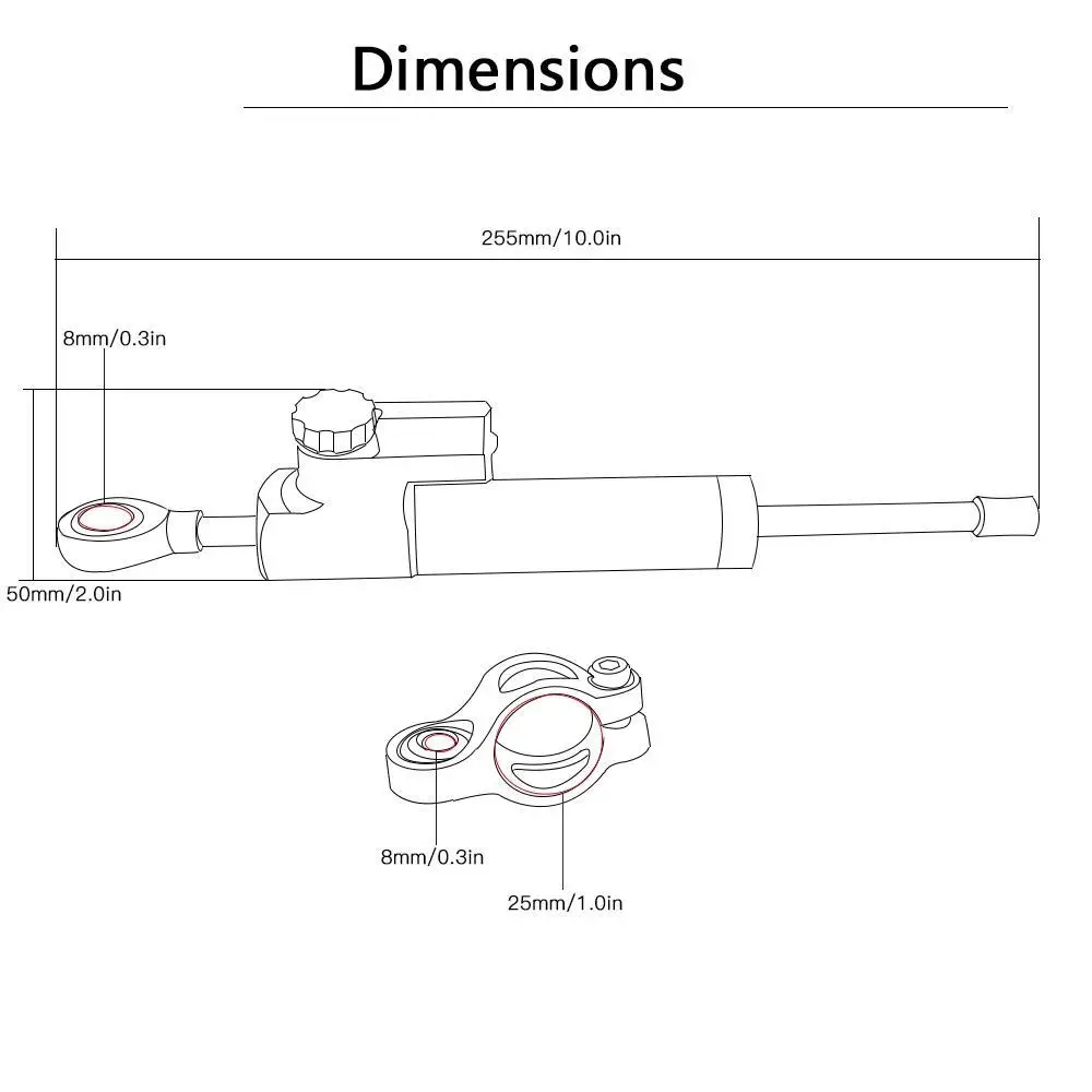 Motorcycle Adjustable Steering Stabilize Damper Safety Control Bracket Mounting Kit For HONDA CBR250R 2011-2013 CBR 250R 2012