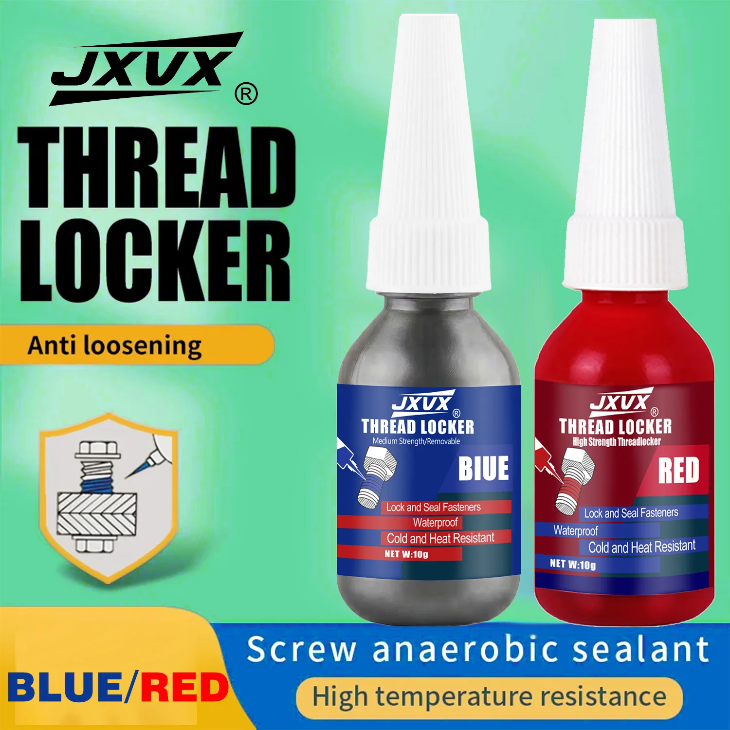 243-271 medium to high strength thread locking agent,  Removable Anaerobic thread adhesive,Quickly Cured for Bolts/Nuts/Fasteners - Prevents Loosening/Corrosion.