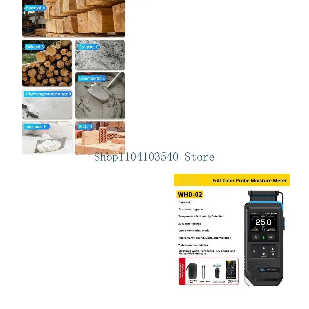02DC Moisture Analyzers For Plywood And Paperboard Offering Reliable Readings On A Bright LCD Color Display