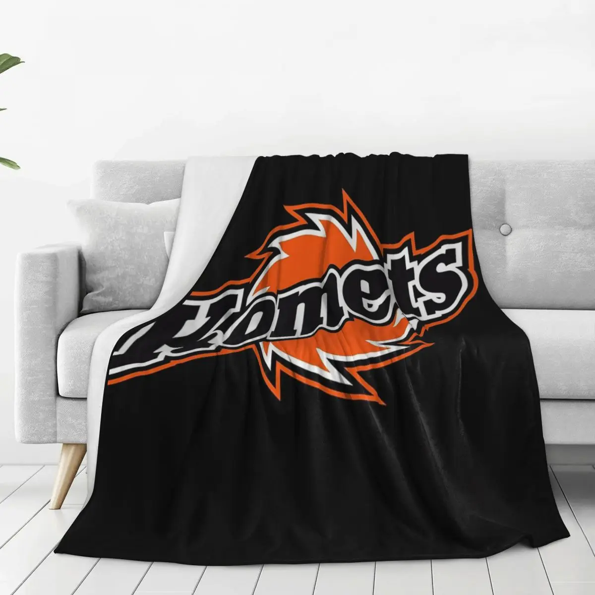 Fort Wayne Komets Ice Hockey Blankets Fleece Portable Sofa Throw Blankets For Couch Bedding Travel Throws Bedspread Quilt