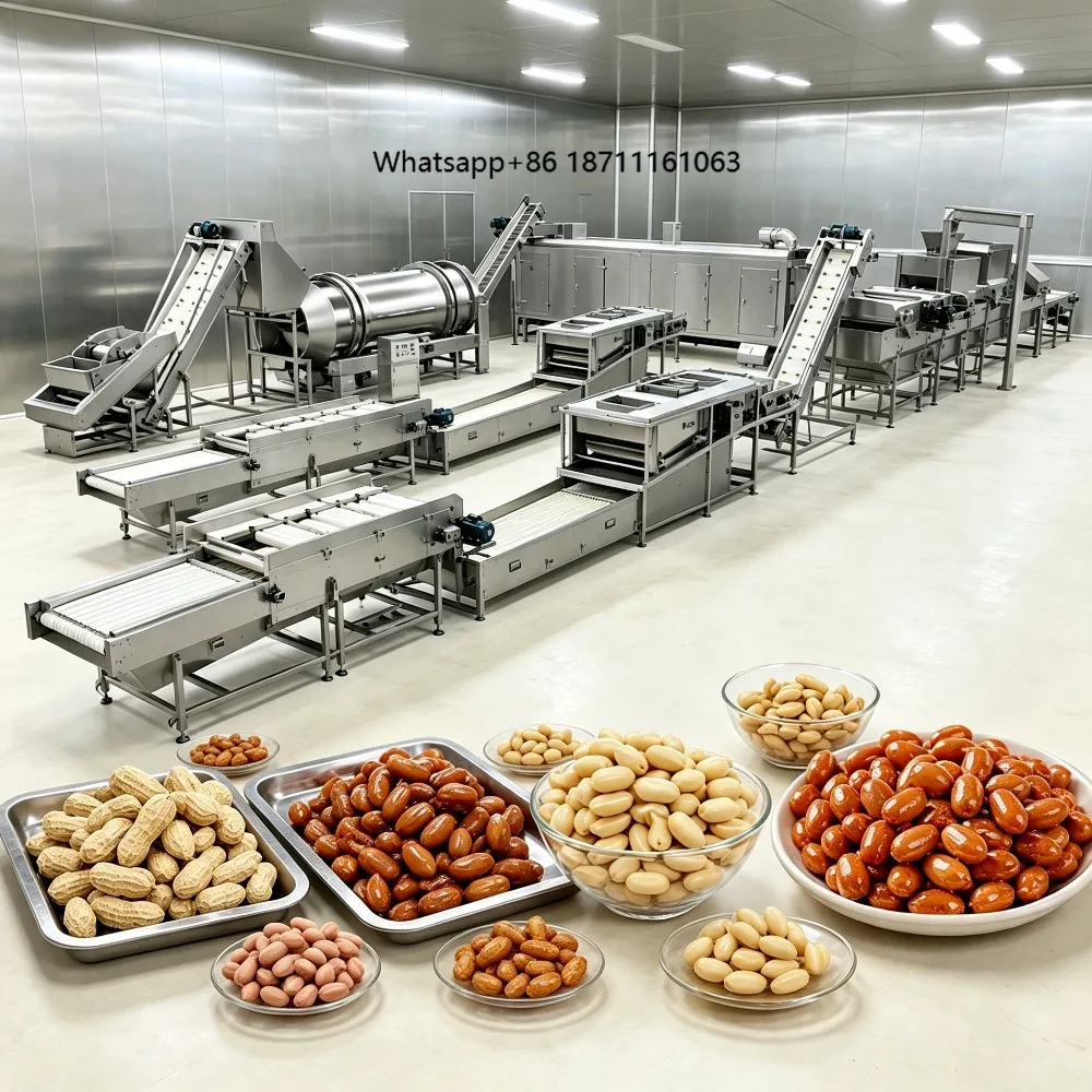 Automatic Industrial Coated Peanut Processing Production Line for Commercial Peanut Snack Manufacturing