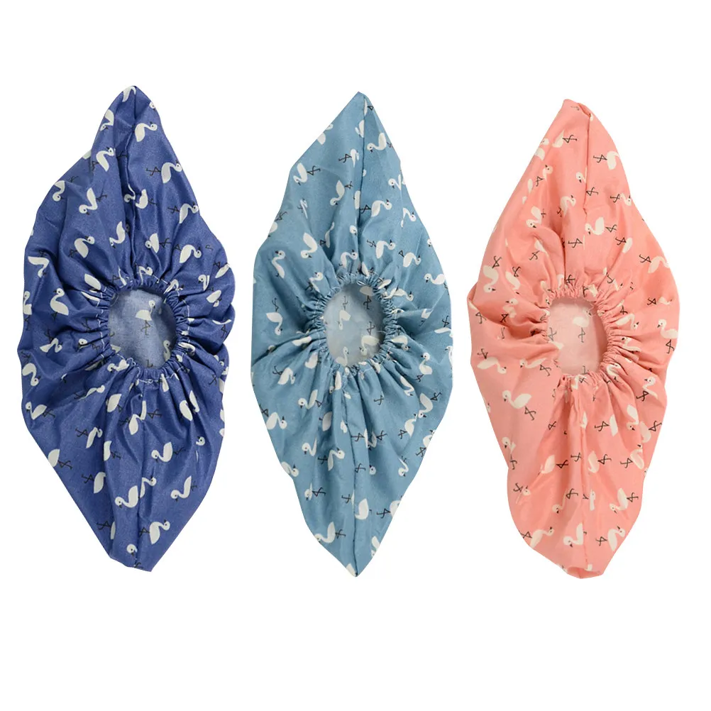 

3Pairs Non-Slip Floor Wiper Shoe Covers Breathable Washable Printing Shoes Protector Home Use Dust Preventing Reusable Antislip