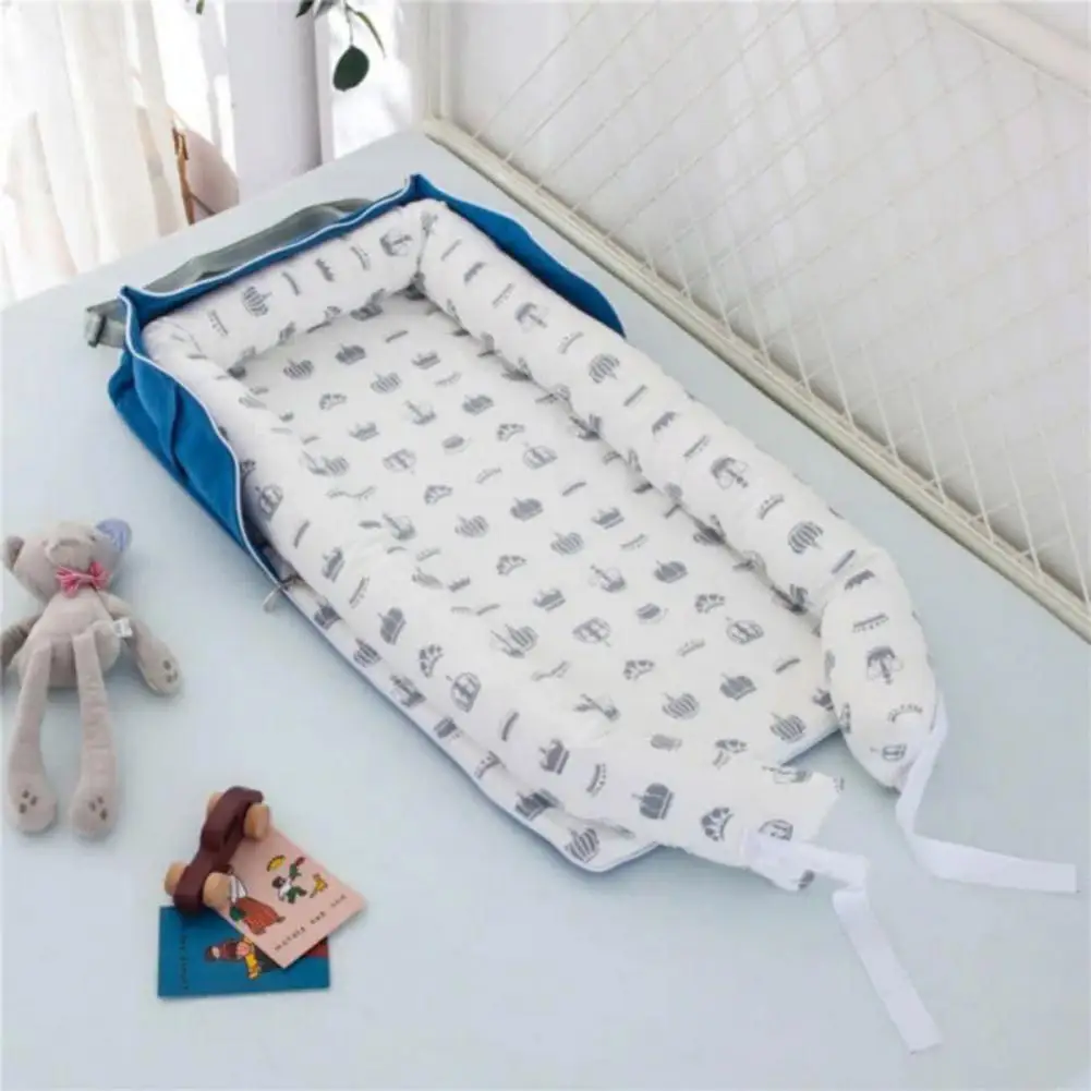 Baby Lounger for Tummy Time Portable Foldable Baby Nest Adjustable Breathable Sleeping Bed for Infants 0-24 Months for Baby