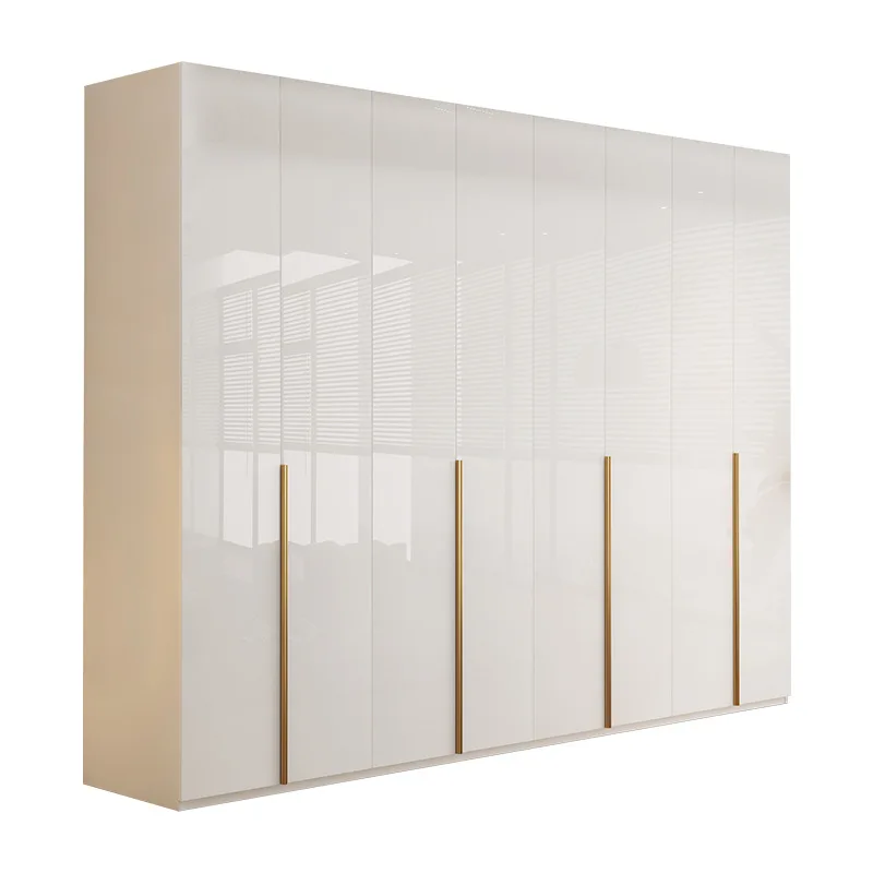 

One door to top environmentally friendly household wardrobe solid wood paint bright combination cabinet modern simple bedroom la