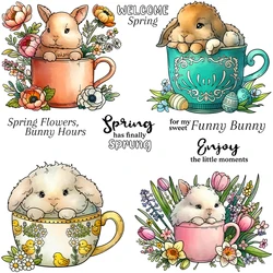 Mangocraft Eater Series Eggs Cute Animals In Cups Clear Stamp DIY Scrapbooking Supplies Silicone Stamp For Cards Albums Decor