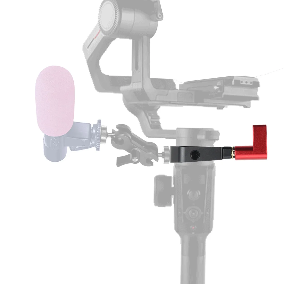 Ring Clamp Cold Shoe Adapter for Zhiyun Smooth X for Moza Air2 for OSMO 2 Microphone Video LED Light Expansion Mount Clip Holder