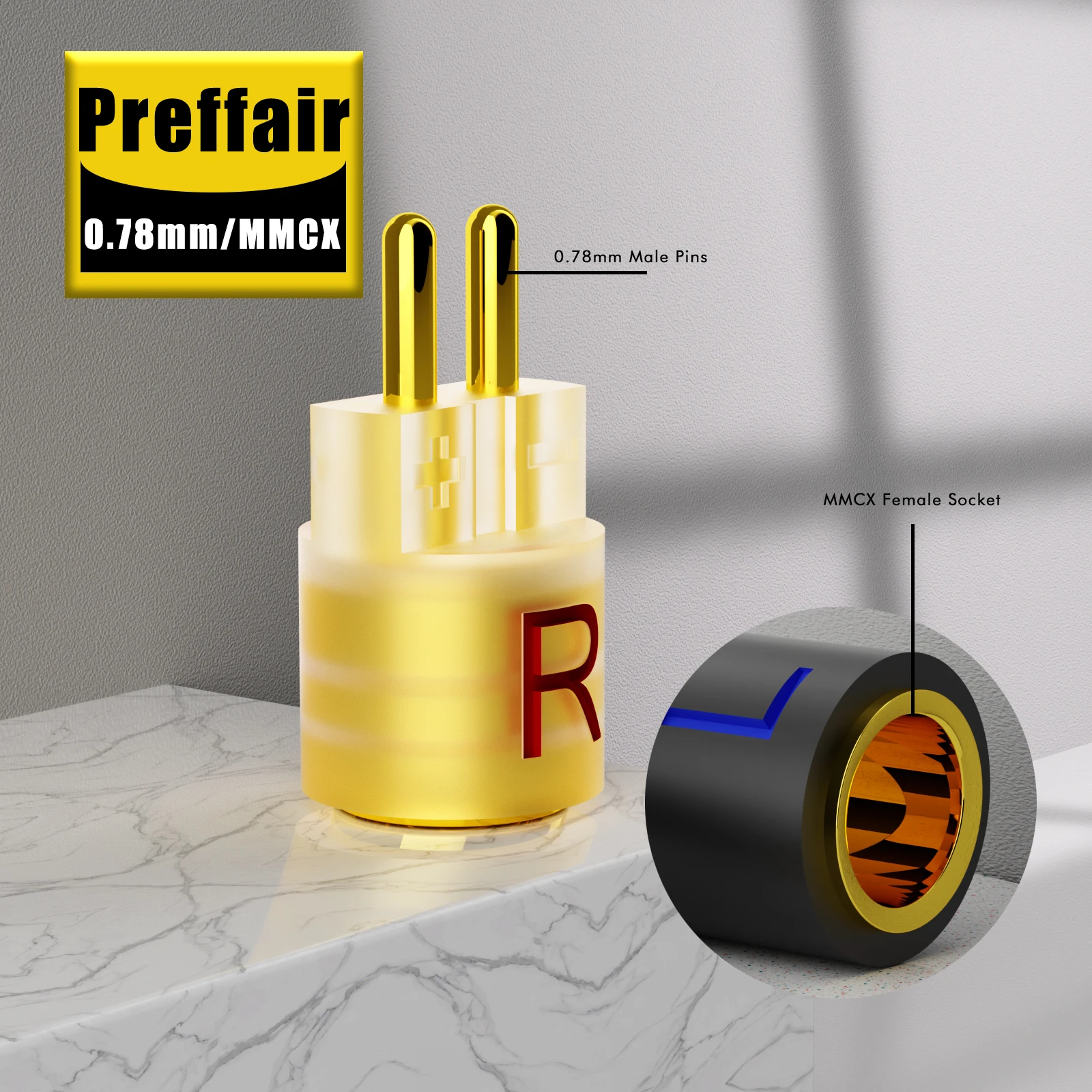 

Audiophile 0.78 2pin Headphone Jack adapter bluetooth Adapter 0.78mm 2pin to 0.78 female connector HiFi Audio DIY